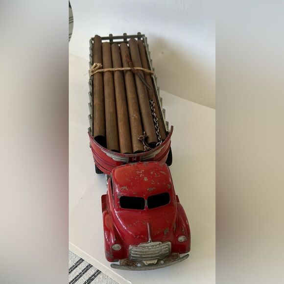 hubbly Other - 1950’s Hubley Red Vintage Lumber Diecast Truck